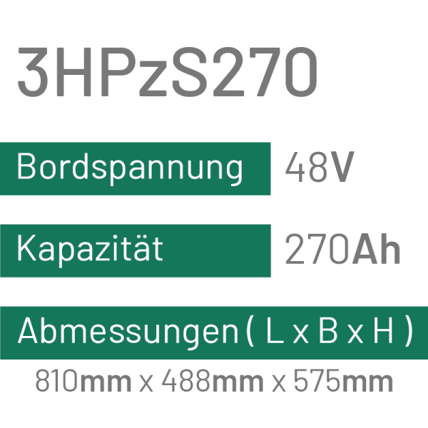 3HPzS270 - 270AH - 48V - trak | uplift