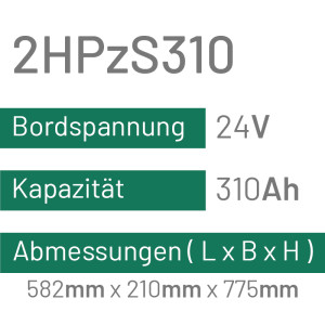 2HPzS310 - 310AH - 24V - trak | uplift