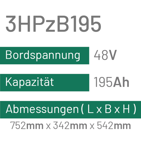3HPzB195 - 195AH - 48V - trak | uplift