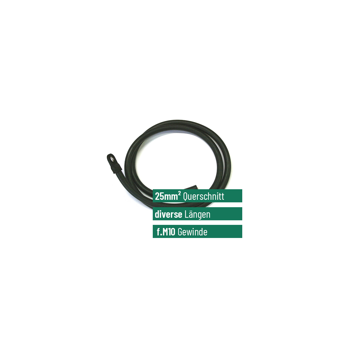 Endableitung - Querschnitt 25mm² - mit f.M10 Gewinde...