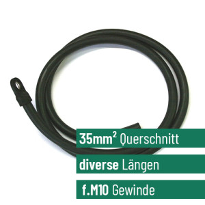 Endableitung - Querschnitt 35mm² - mit f.M10 Gewinde - diverse Längen