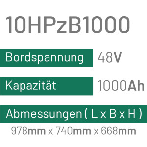 10HPzB1000 - 1000AH - 48V - trak | uplift