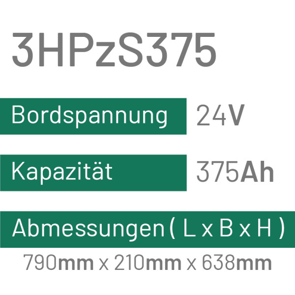 3HPzS375 - 375AH - 24V - trak | uplift
