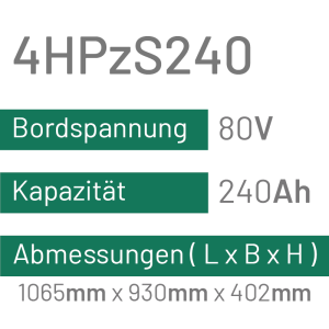 4HPzS240 - 240AH - 80V - trak | uplift