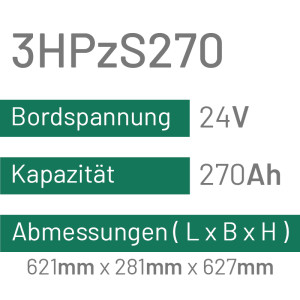 3HPzS270 - 270AH - 24V - trak | uplift