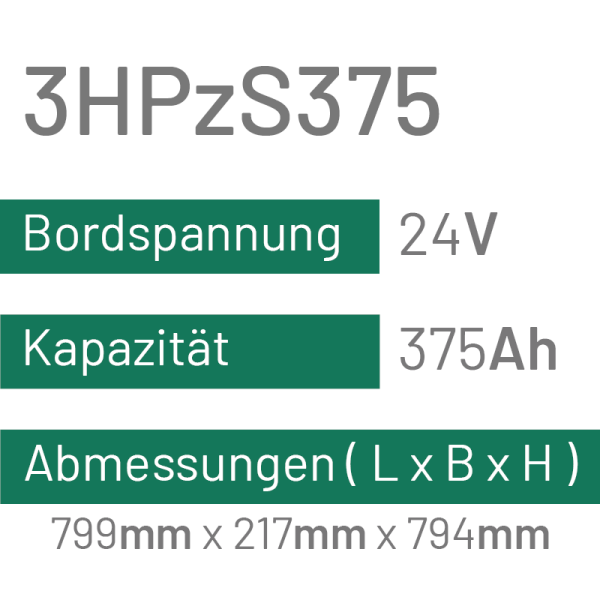3HPzS375 - 375AH - 24V - trak | uplift