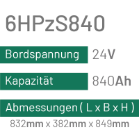 6HPzS840 - 840AH - 24V - trak | uplift