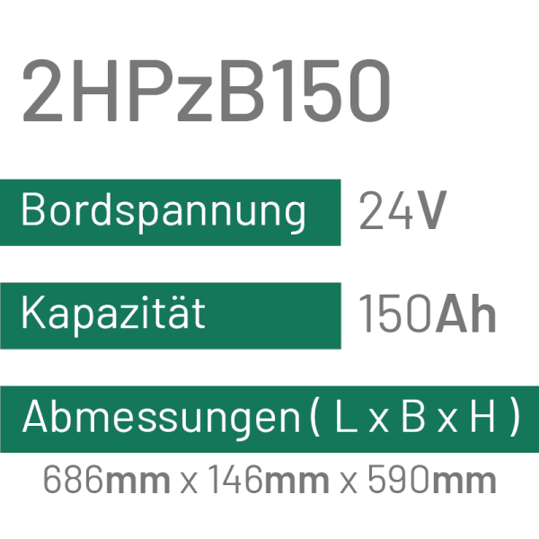 2HPzB150 - 150AH - 24V - trak | uplift