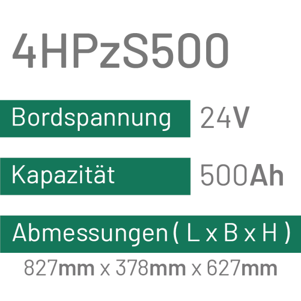 4HPzS500 - 500AH - 24V - trak | uplift
