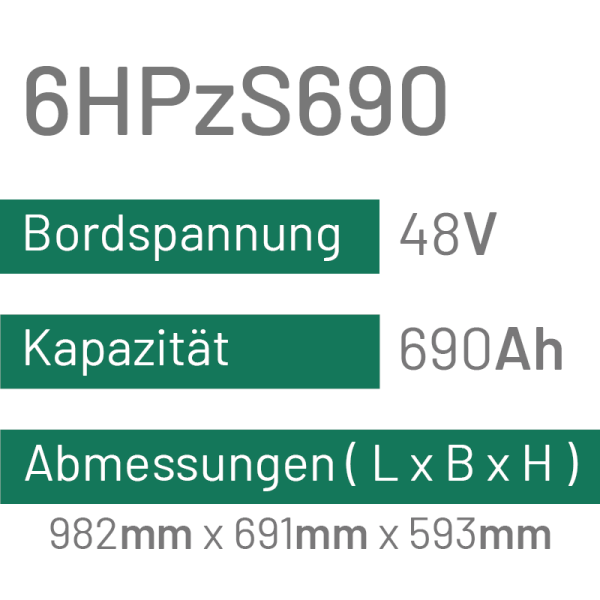 6HPzS690 - 690AH - 48V - trak | uplift