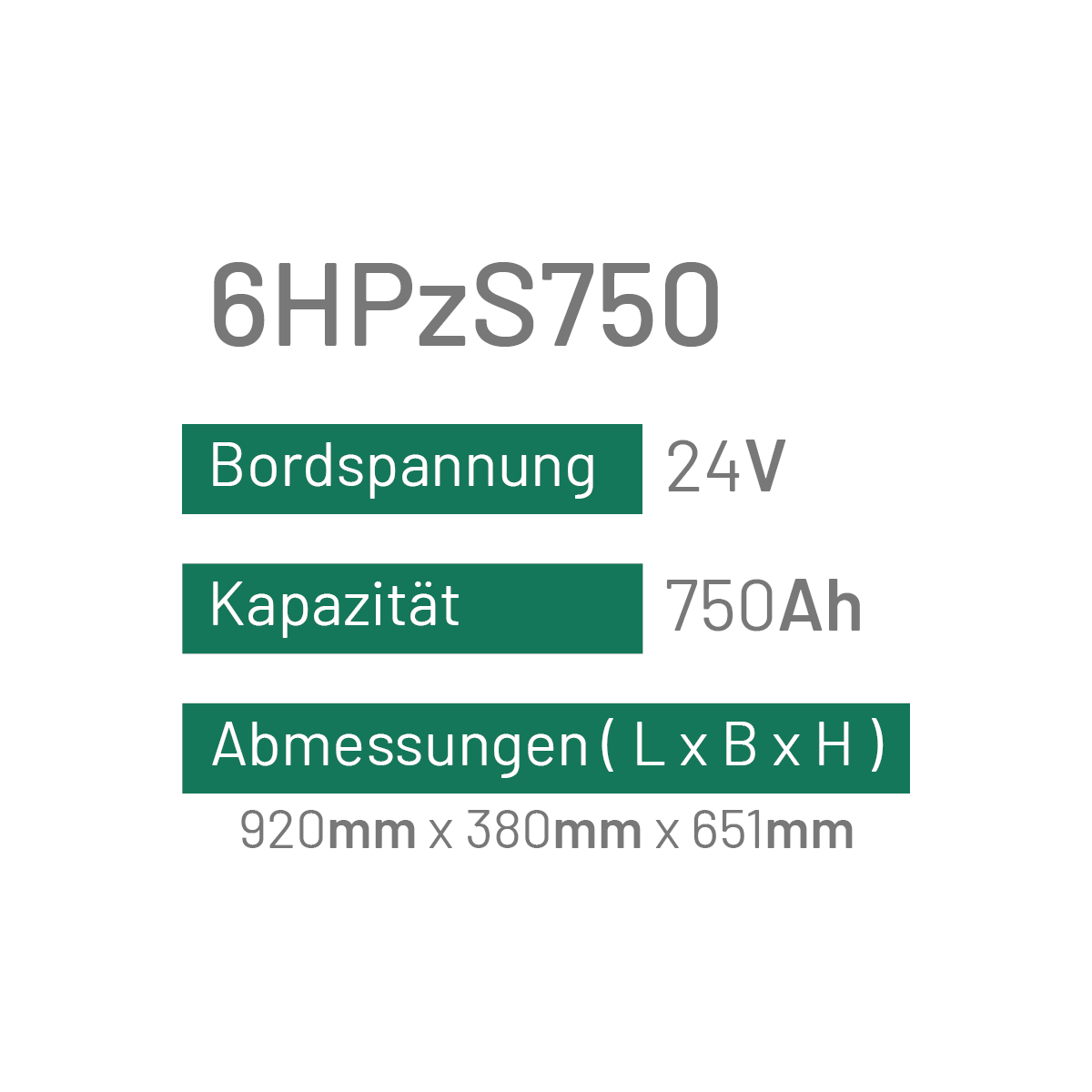 6HPzS750 - 750AH - 24V - trak | uplift