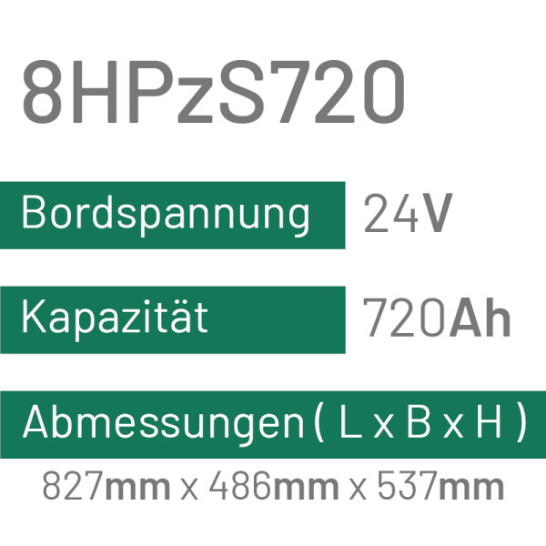 8HPzS720 - 720AH - 24V - trak | uplift