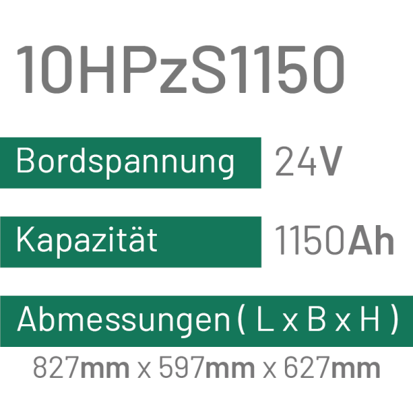 10HPzS1150 - 1150AH - 24V - trak | uplift