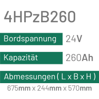 4HPzB260 - 260AH - 24V - trak | uplift