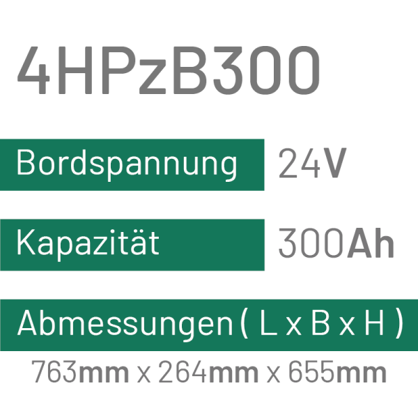 4HPzB300 - 300AH - 24V - trak | uplift