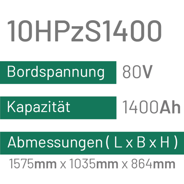 10HPzS1400 - 1400AH - 80V - trak | uplift