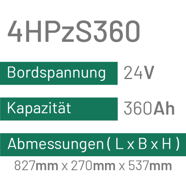 4HPzS360 - 360AH - 24V - trak | uplift