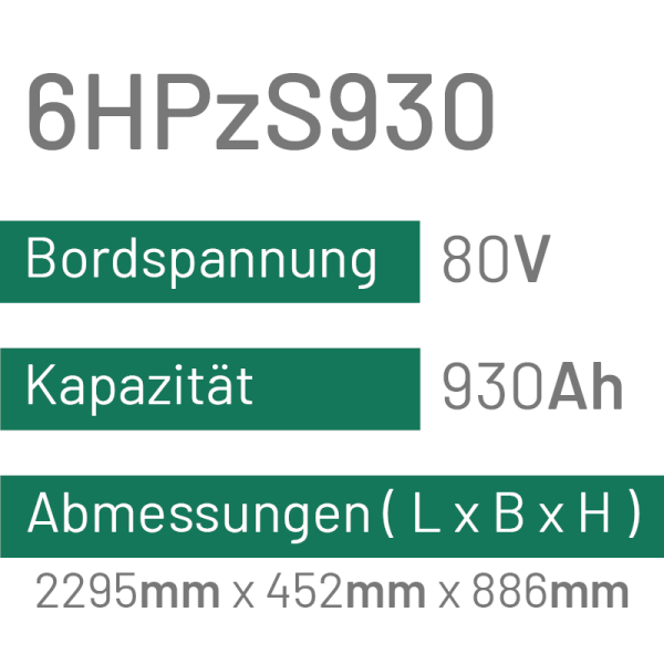 6HPzS930 - 930AH - 80V - trak | uplift