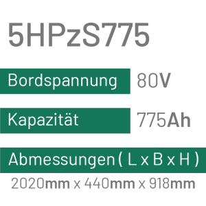 5HPzS775 - 775AH - 80V - trak | uplift