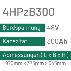 4HPzB300 - 300AH - 48V - trak | uplift