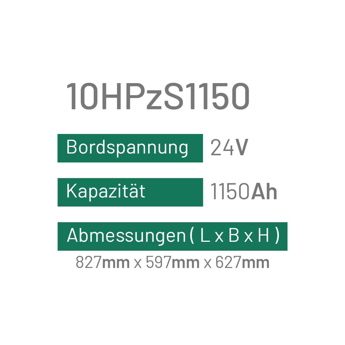 10HPzS1150 - 1150AH - 24V - trak | uplift