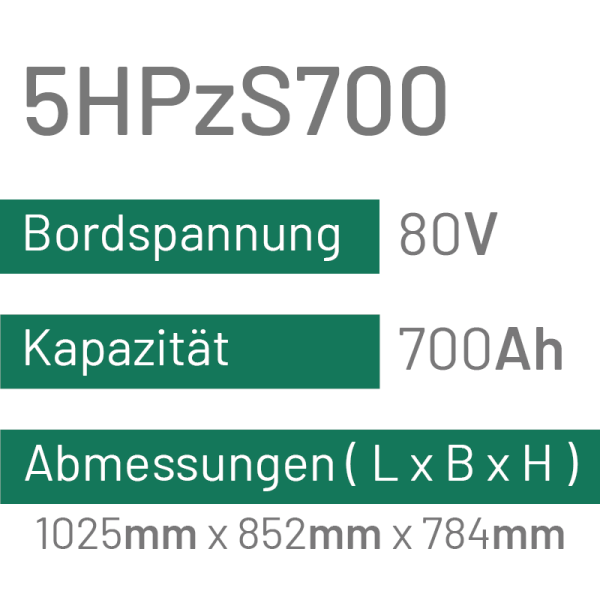 5HPzS700 - 700AH - 80V - trak | uplift