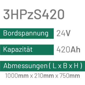3HPzS420 - 420AH - 24V - trak | uplift