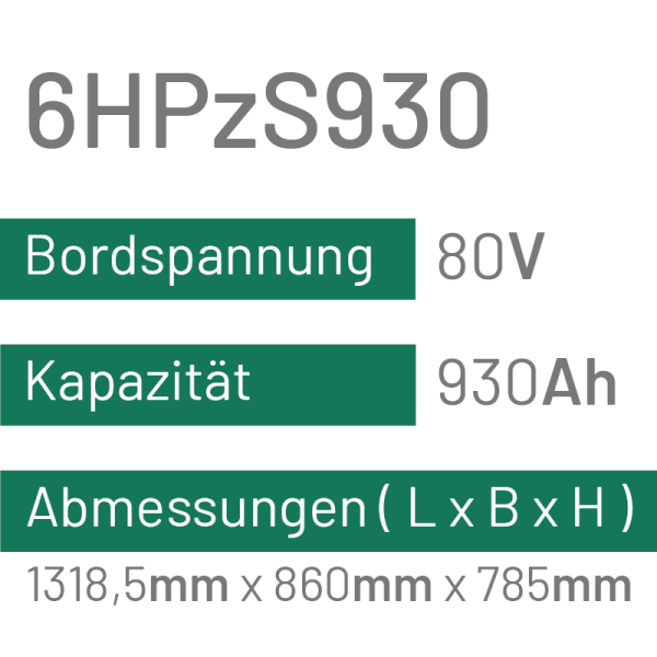 6HPzS930 - 930AH - 80V - trak | uplift