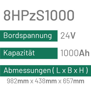 8HPzS1000 - 1000AH - 24V - trak | uplift
