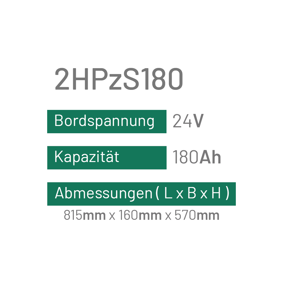 2HPzS180 - 180AH - 24V - trak | uplift