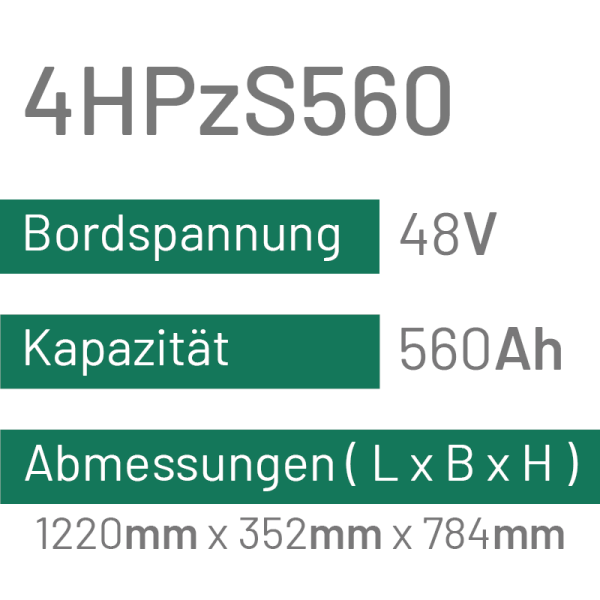 4HPzS560 - 560AH - 48V - trak | uplift