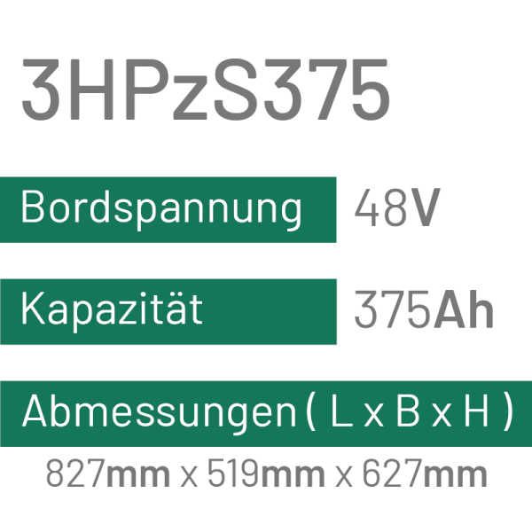 3HPzS375 - 375AH - 48V - trak | uplift