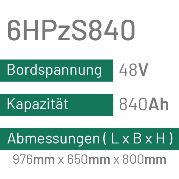 6HPzS840 - 840AH - 48V - trak | uplift