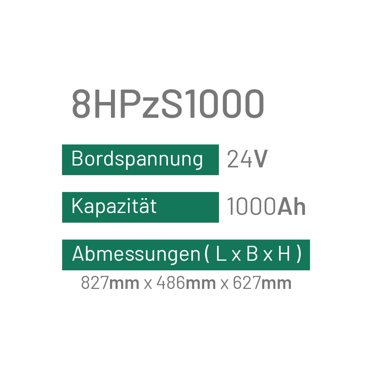 8HPzS1000 - 1000AH - 24V - trak | uplift