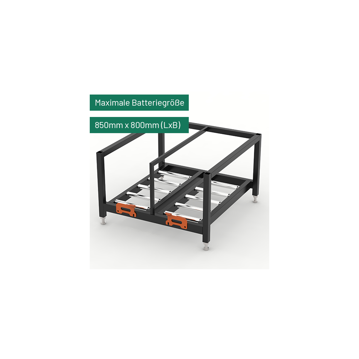 Standardrollenbett mit Seitenrahmen SRB-S - 850mm x 800mm...