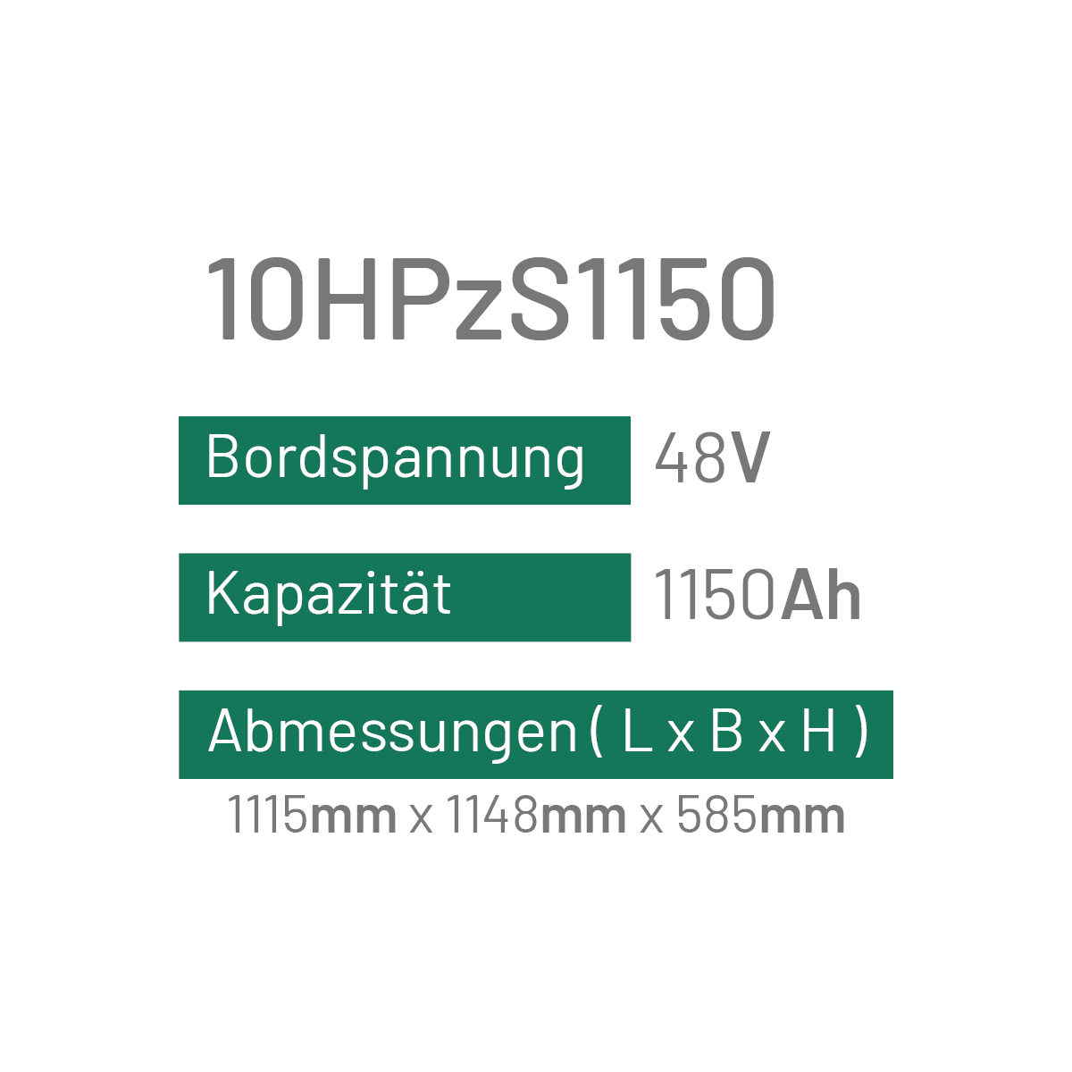 10HPzS1150 - 1150AH - 48V - trak | uplift