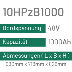 10HPzB1000 - 1000AH - 48V - trak | uplift
