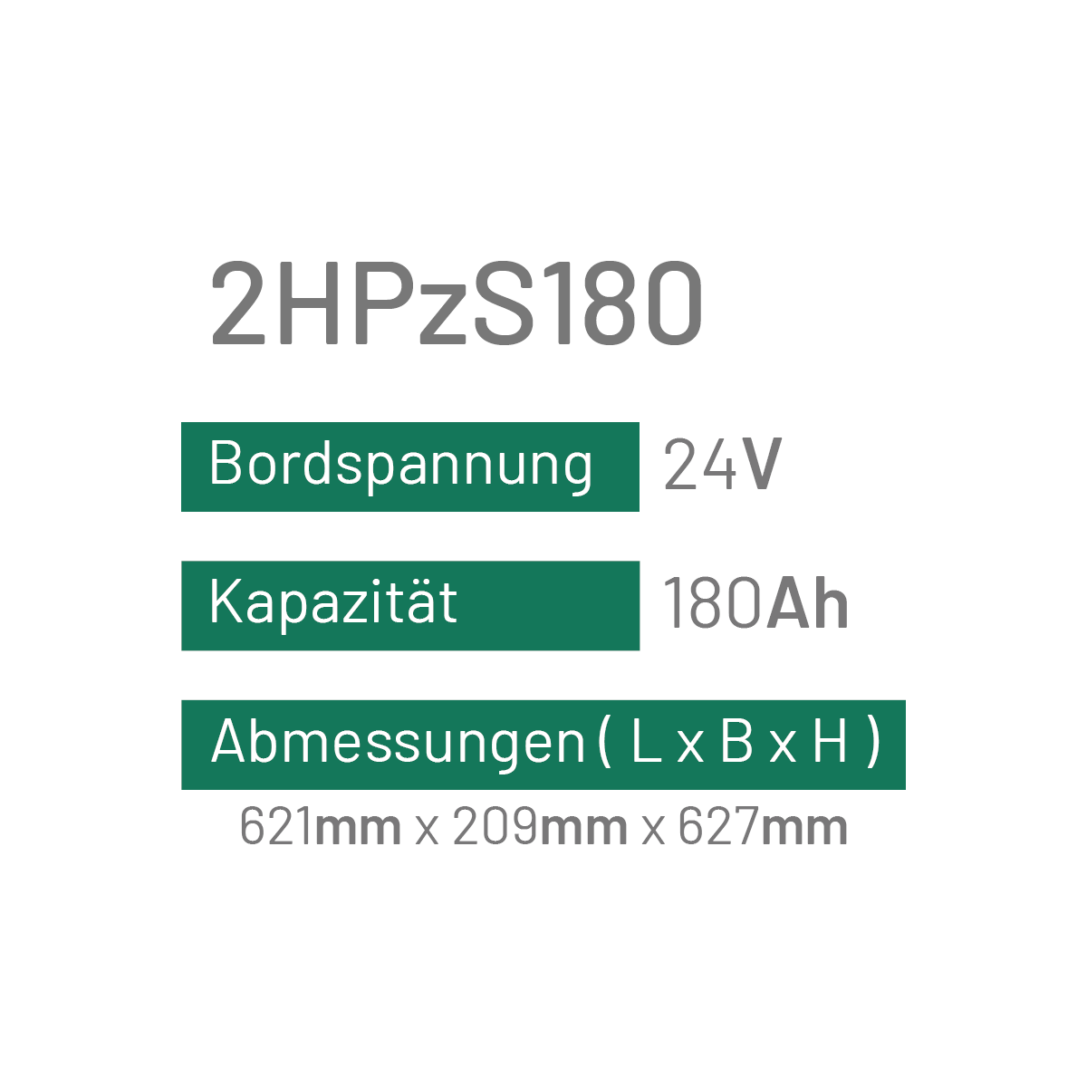 2HPzS180 - 180AH - 24V - trak | uplift