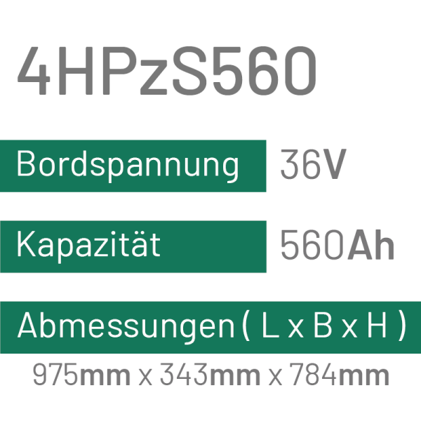 4HPzS560 - 560AH - 36V - trak | uplift