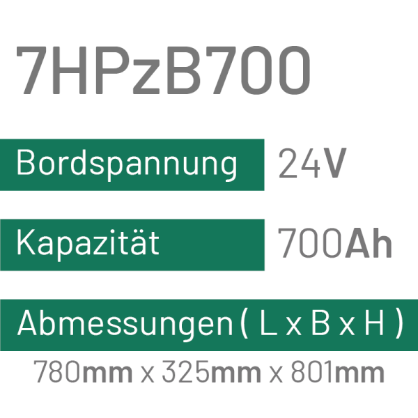 7HPzB700 - 700AH - 24V - trak | uplift